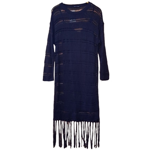 NWT Zara Fringe Crochet Dress Sz. L - Picture 4 of 6